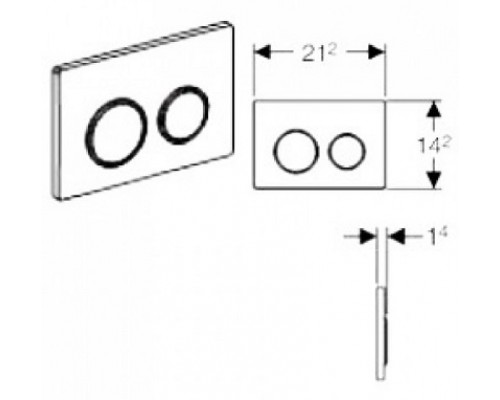 смывная клавиша Geberit KAPPA21 115.240.KJ.1 белый/хром глянец смывная клавиша Geberit KAPPA21 115.240.KJ.1 белый/хром глянец