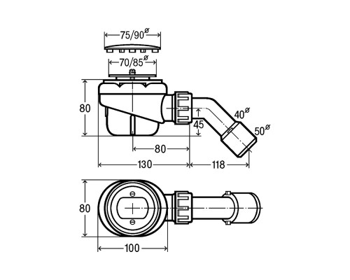 VIEGA Domoplex Модель 6928EX Сифон 364755