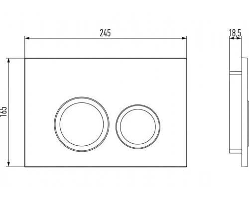 Клавиша смыва Jacob Delafon E38066-BMT черная матовая