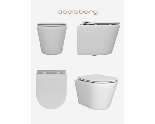 Подвесной унитаз Abelsberg Element TornadoFlush ELC70701WH, белый глянец