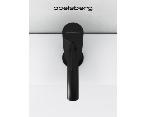 Смеситель д/раковины Abelsberg Fluida ERF22001MB, вулканический черный