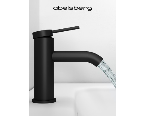 Смеситель д/раковины Abelsberg Fluida ERF22001MB, вулканический черный