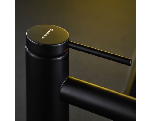 Смеситель д/раковины Abelsberg Fluida ERF22001MB, вулканический черный