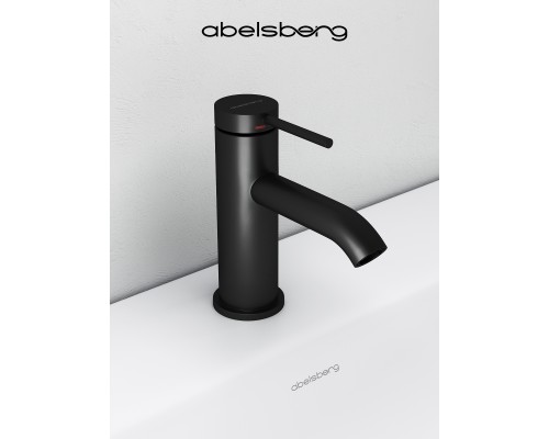 Смеситель д/раковины Abelsberg Fluida ERF22001MB, вулканический черный