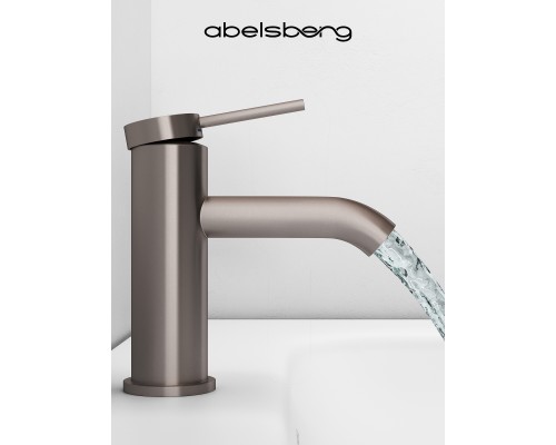 Смеситель д/раковины Abelsberg Fluida ERF22001BN, титан