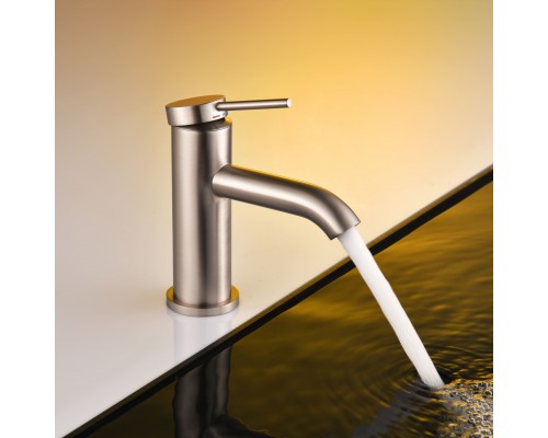 Смеситель д/раковины Abelsberg Fluida ERF22001BN, титан