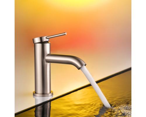 Смеситель д/раковины Abelsberg Fluida ERF22001BN, титан