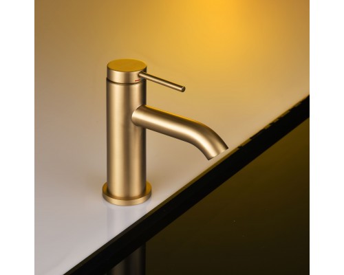 Смеситель д/раковины Abelsberg Fluida ERF22001BG, королевское золото