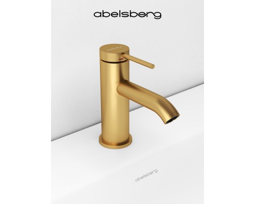Смеситель д/раковины Abelsberg Fluida ERF22001BG, королевское золото