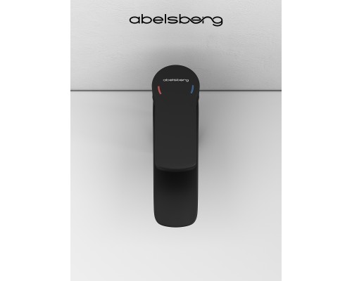 Смеситель д/раковины Abelsberg Lineara UNF23508MB, вулканический черный