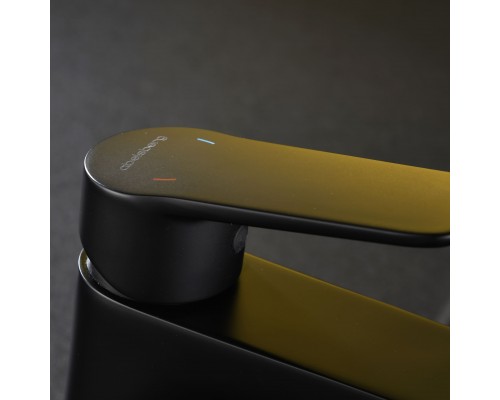 Смеситель д/раковины Abelsberg Lineara UNF23508MB, вулканический черный