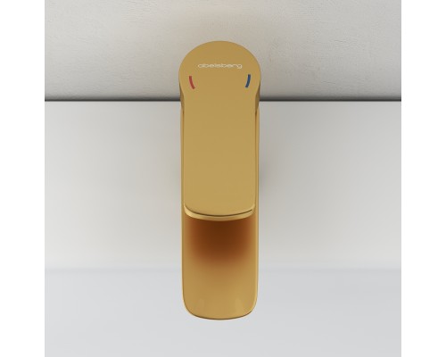 Смеситель д/раковины Abelsberg Lineara UNF23508BG, королевское золото