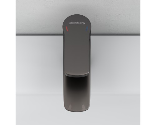 Смеситель д/раковины Abelsberg Lineara UNF23508GM, космическая сталь