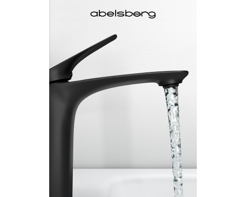 Смеситель д/раковины Abelsberg Perfecta INF60101MB, вулканический черный