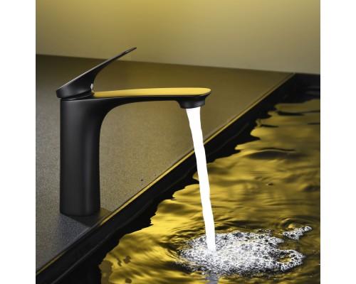 Смеситель д/раковины Abelsberg Perfecta INF60101MB, вулканический черный