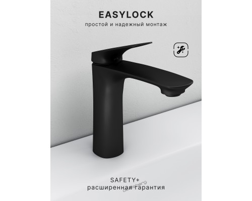 Смеситель д/раковины Abelsberg Perfecta INF60101MB, вулканический черный