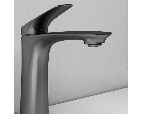 Смеситель д/раковины Abelsberg Perfecta INF60101GM, космическая сталь