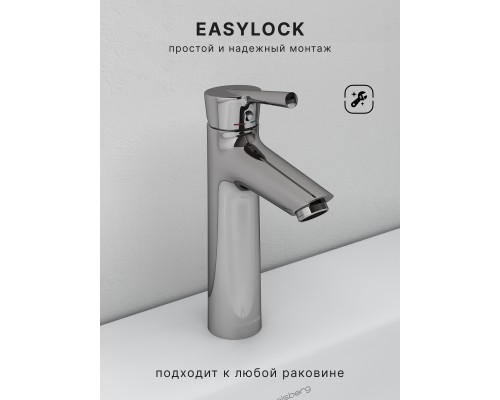 Смеситель д/раковины Abelsberg Solida AMF20090CH, глянцевый хром