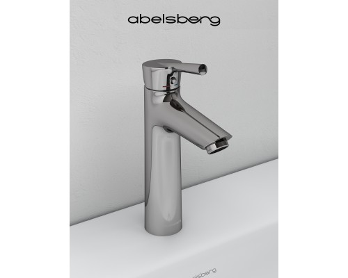 Смеситель д/раковины Abelsberg Solida AMF20090CH, глянцевый хром