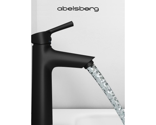 Смеситель д/раковины Abelsberg Solida AMF20090MB, вулканический черный