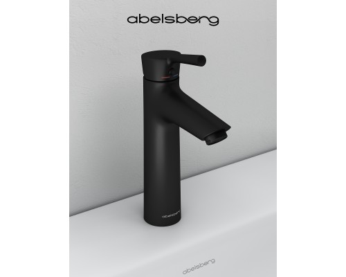 Смеситель д/раковины Abelsberg Solida AMF20090MB, вулканический черный