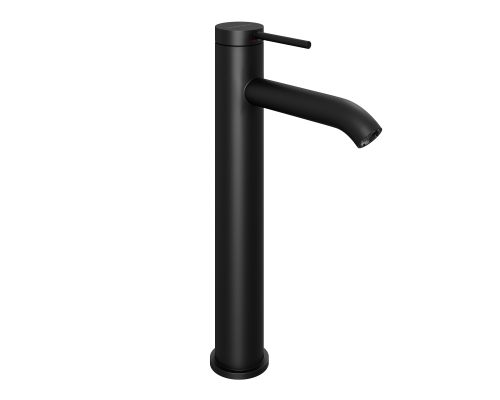 Смеситель д/раковины Abelsberg Fluida ERF22003MB высокий, вулканический черный