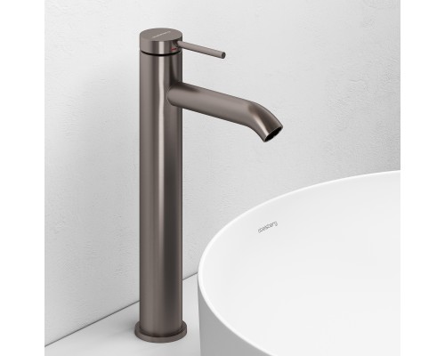 Смеситель д/раковины Abelsberg Fluida ERF22003BN высокий, титан