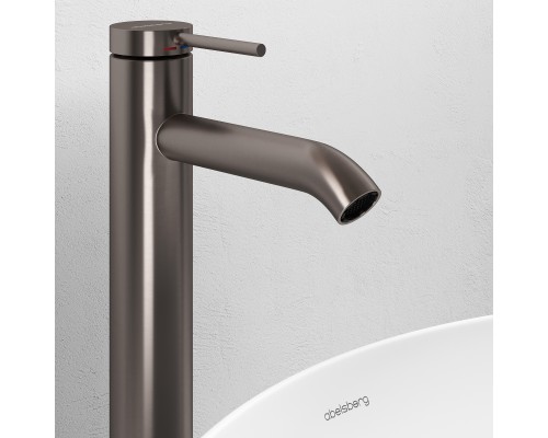 Смеситель д/раковины Abelsberg Fluida ERF22003BN высокий, титан