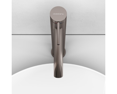 Смеситель д/раковины Abelsberg Fluida ERF22003BN высокий, титан