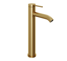 Смеситель для раковины Abelsberg Fluida ERF22003BG высокий, королевское золото