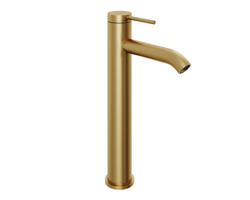 Смеситель д/раковины Abelsberg Fluida ERF22003BG высокий, королевское золото