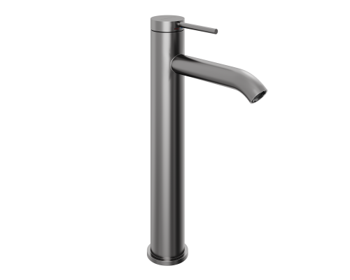 Смеситель д/раковины Abelsberg Fluida ERF22003GM высокий, космическая сталь