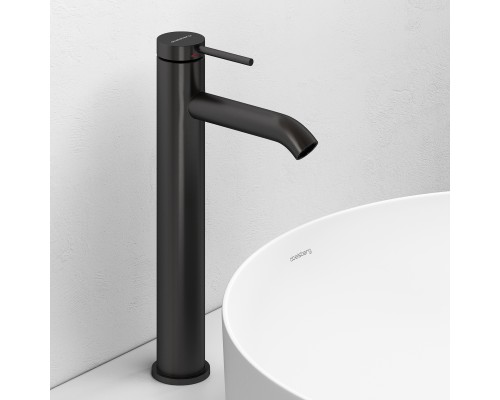 Смеситель д/раковины Abelsberg Fluida ERF22003GM высокий, космическая сталь