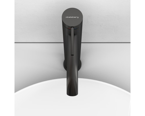 Смеситель д/раковины Abelsberg Fluida ERF22003GM высокий, космическая сталь