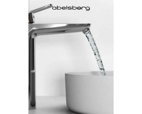 Смеситель д/раковины Abelsberg Lineara UNF23509CH высокий, глянцевый хром