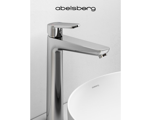 Смеситель д/раковины Abelsberg Lineara UNF23509CH высокий, глянцевый хром