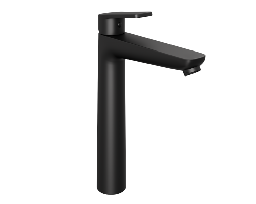 Смеситель д/раковины Abelsberg Lineara UNF23509MB высокий, вулканический черный