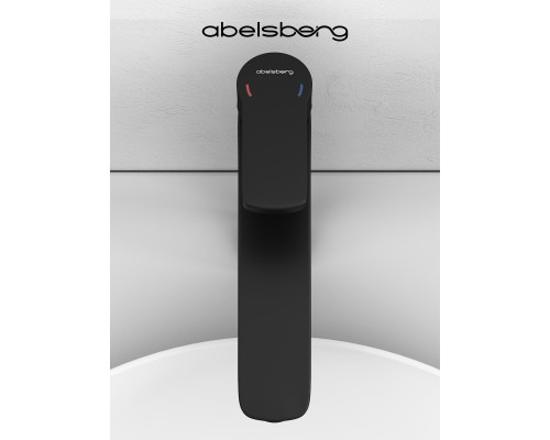 Смеситель д/раковины Abelsberg Lineara UNF23509MB высокий, вулканический черный
