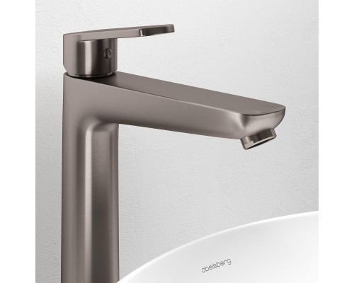 Смеситель д/раковины Abelsberg Lineara UNF23509BN высокий, титан