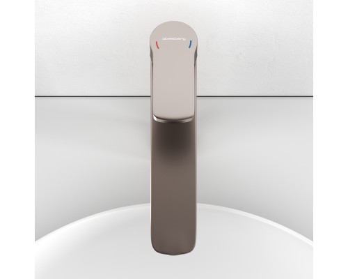 Смеситель д/раковины Abelsberg Lineara UNF23509BN высокий, титан