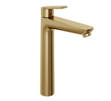 Смеситель для раковины Abelsberg Lineara UNF23509BG высокий, королевское золото