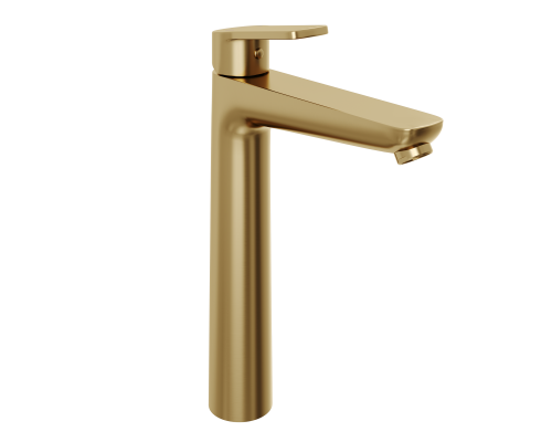 Смеситель д/раковины Abelsberg Lineara UNF23509BG высокий, королевское золото