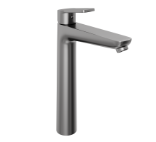 Смеситель для раковины Abelsberg Lineara UNF23509GM высокий, космическая сталь