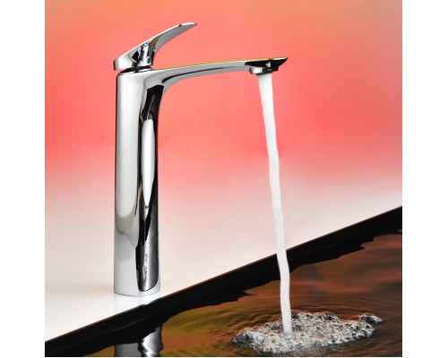 Смеситель д/раковины Abelsberg Perfecta INF60102CH высокий, глянцевый хром