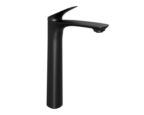 Смеситель д/раковины Abelsberg Perfecta INF60102MB высокий, вулканический черный