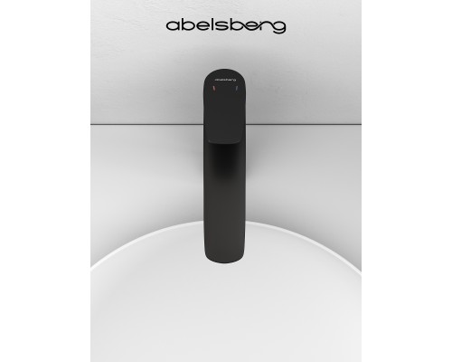 Смеситель д/раковины Abelsberg Perfecta INF60102MB высокий, вулканический черный