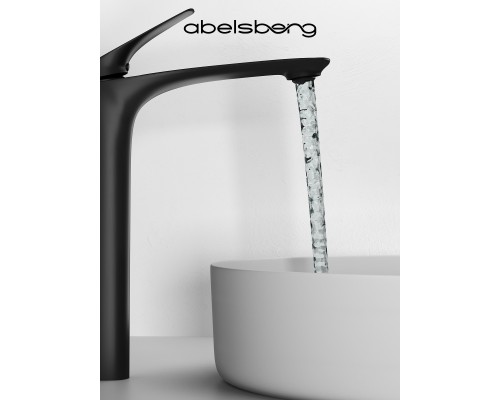 Смеситель д/раковины Abelsberg Perfecta INF60102MB высокий, вулканический черный