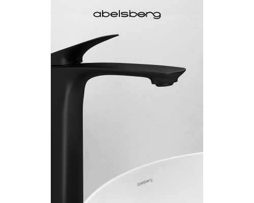 Смеситель д/раковины Abelsberg Perfecta INF60102MB высокий, вулканический черный