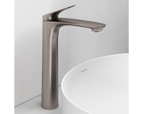 Смеситель д/раковины Abelsberg Perfecta INF60102BN высокий, титан