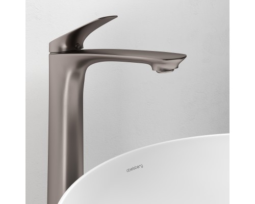 Смеситель д/раковины Abelsberg Perfecta INF60102BN высокий, титан